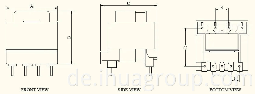 Hot Sale Electronic Niedrigfrequenz Flyback -Transformator EI28 Trockenentyps -Transformator für Audio- und Videoausrüstungen